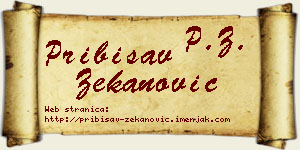 Pribisav Zekanović vizit kartica